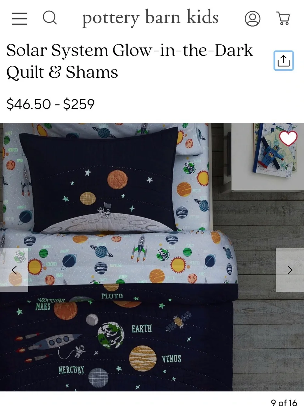 Pottery Barn Kids quilted navy